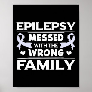 Epilepsy Gift Lavender Awareness Ribbon Poster