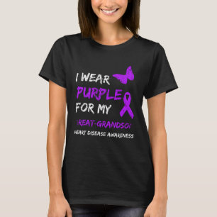 Epilepsy I Wear Purple For My Great-Grandson Ribbo T-Shirt