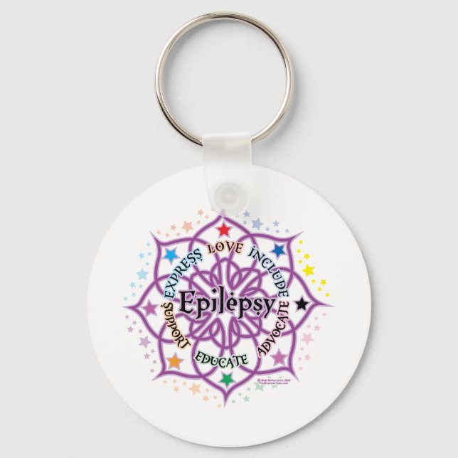 Epilepsy Lotus Key Ring (Front)