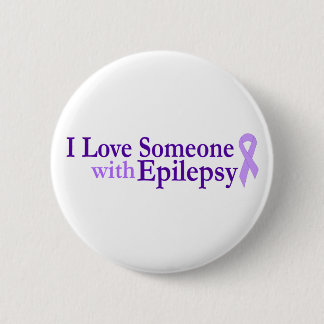 epilepsy love 6 cm round badge