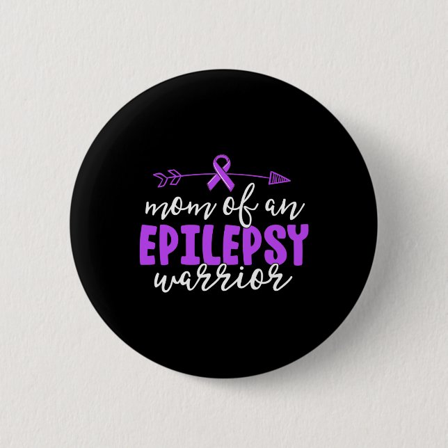 Epilepsy Mum  Purple Ribbon Awareness Mother   6 Cm Round Badge (Front)