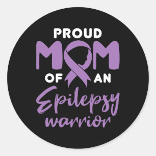 Epilepsy Mum Seizure Awareness Proud Mum of Epilep Classic Round Sticker