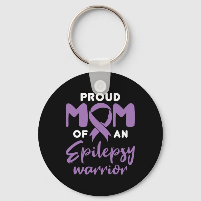 Epilepsy Mum Seizure Awareness Proud Mum of Epilep Key Ring (Front)