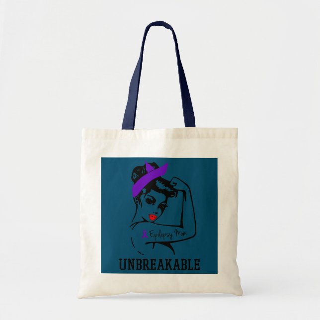 Epilepsy Mum Unbreakable Awareness Epilepsy Mum Tote Bag (Front)