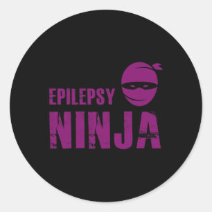 Epilepsy Ninja - Support Awareness Fighter 1 Classic Round Sticker