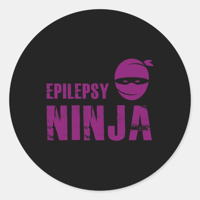 Epilepsy Ninja - Support Awareness Fighter 1 Classic Round Sticker (Front)