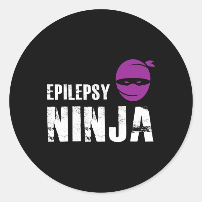 Epilepsy Ninja - Support Awareness Fighter  Classic Round Sticker (Front)