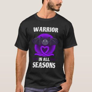 Epilepsy Purple Awareness Ribbon Warrior Bat Hallo T-Shirt