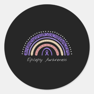 Epilepsy Rainbow Epilepsy Awareness  Classic Round Sticker