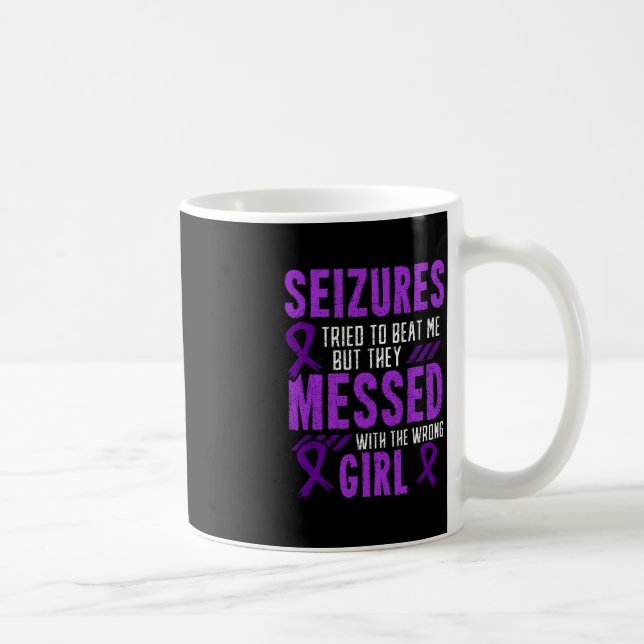 Epilepsy Seizure Neurological Disorder Purple Ribb Coffee Mug (Right)