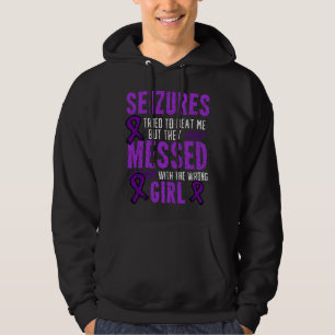 Epilepsy Seizure Neurological Disorder Purple Ribb Hoodie