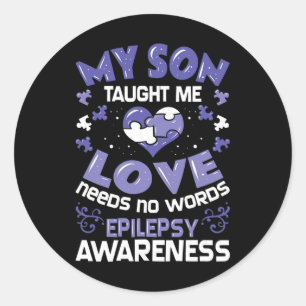 Epilepsy Support - Epileptic Awareness Son Classic Round Sticker