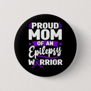 Epilepsy Support Warrior Epilepsy Awareness Month 6 Cm Round Badge