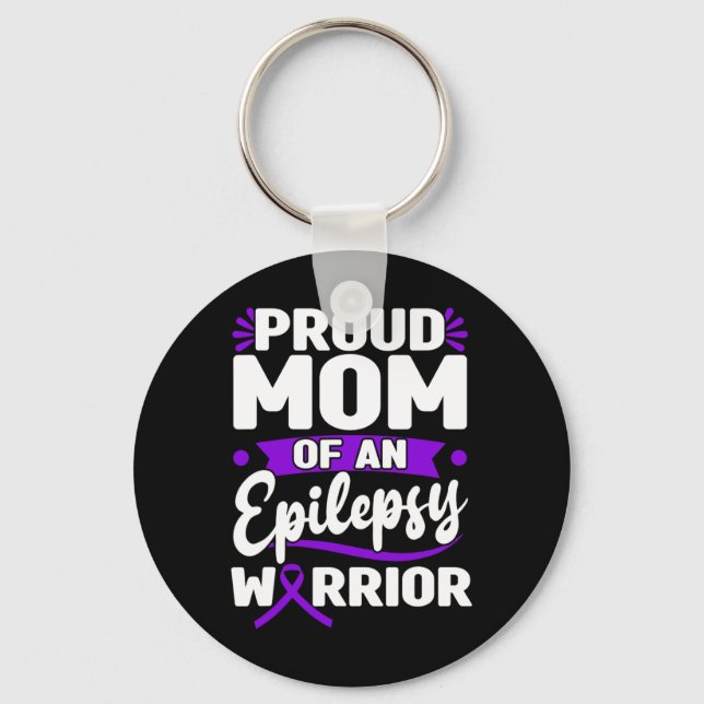 Epilepsy Support Warrior Epilepsy Awareness Month  Key Ring (Front)