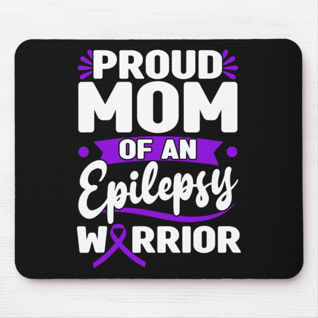 Epilepsy Support Warrior Epilepsy Awareness Month  Mouse Pad (Front)
