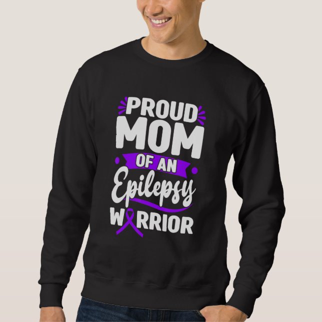 Epilepsy Support Warrior Epilepsy Awareness Month  Sweatshirt (Front)