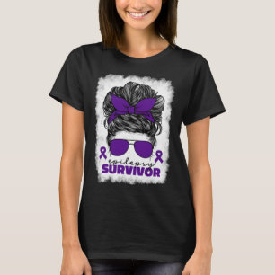 Epilepsy Survivor For Women Mum Purple Epilepsy Aw T-Shirt