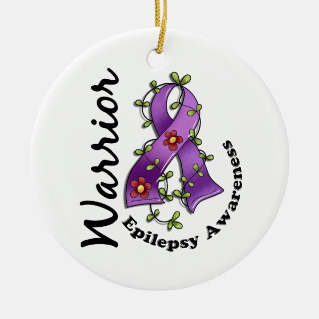 Epilepsy Warrior 15 Ceramic Ornament (Front)