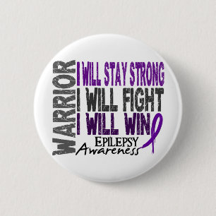 Epilepsy Warrior 6 Cm Round Badge