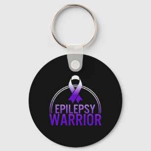 Epilepsy Warrior Awareness Seizure Support Purple Key Ring