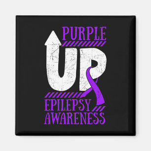 Epilepsy Warrior Day Epileptic Ribbon Epilepsia Pu Magnet