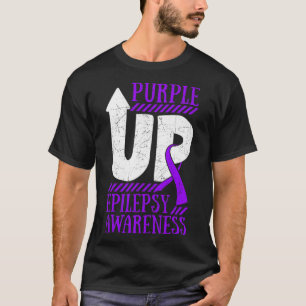 Epilepsy Warrior Day Epileptic Ribbon Epilepsia Pu T-Shirt