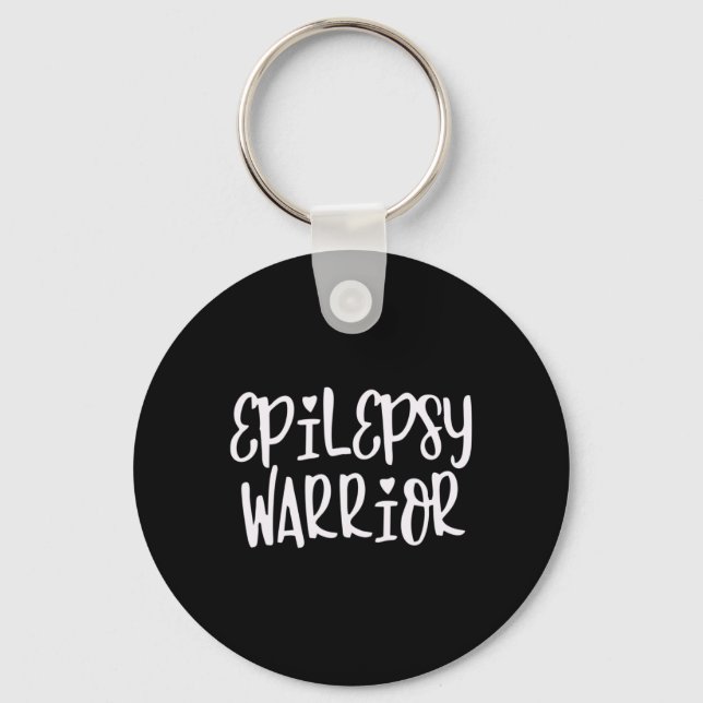 Epilepsy Warrior  Epilepsy Awareness  Key Ring (Front)