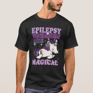 Epilepsy Warrior Epileptic Day Purple Unicorn Love T-Shirt