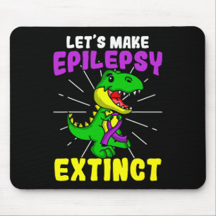 Epilepsy Warrior Epileptic Extinct Dinosaur Seizur Mouse Pad