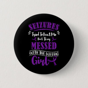 Epilepsy Warrior Epileptic Girl Seizure Disorder A 6 Cm Round Badge