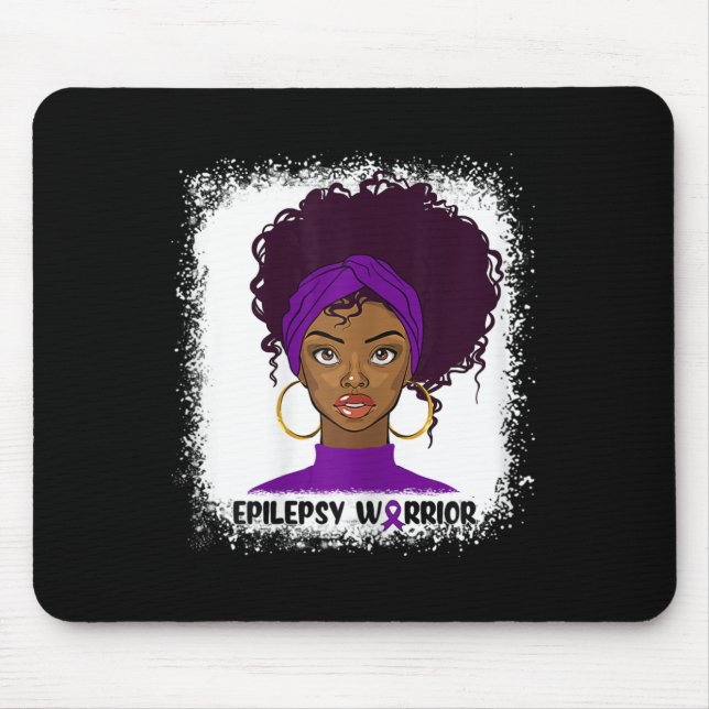 Epilepsy Warrior Fighter Support Epilepsy Awarenes Mouse Pad (Front)