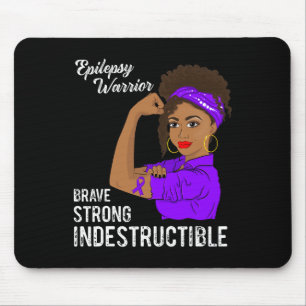 Epilepsy Warrior Indestructible Survivor Awareness Mouse Pad