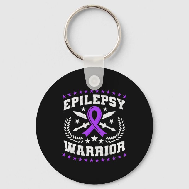 Epilepsy Warrior Key Ring (Front)