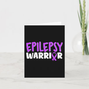 Epilepsy Warrior Kids Purple Ribbon Awareness Card