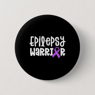 Epilepsy Warrior Kids Purple Ribbon Awareness Wome 6 Cm Round Badge