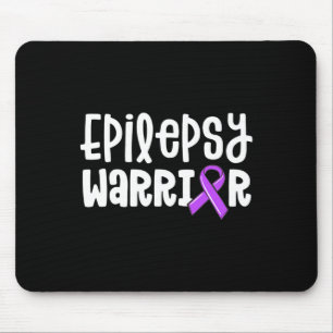 Epilepsy Warrior Kids Purple Ribbon Awareness Wome Mouse Pad