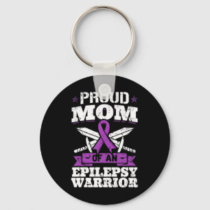 Epilepsy Warrior Mom Epileptic Seizure Disorder Ad Key Ring