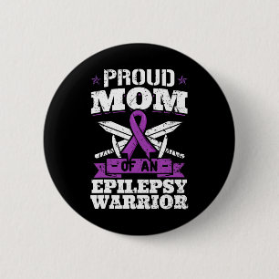 Epilepsy Warrior Mum Epileptic Seizure Disorder Ad 6 Cm Round Badge