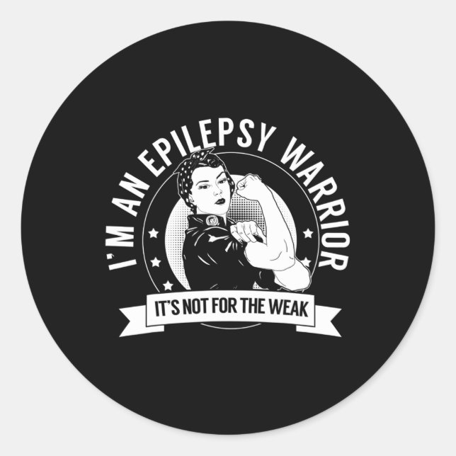 Epilepsy Warrior Nftw - Epilepsy Awareness  Classic Round Sticker (Front)