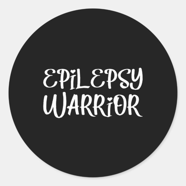 Epilepsy Warrior Purple Epilepsy Awareness Support Classic Round Sticker (Front)