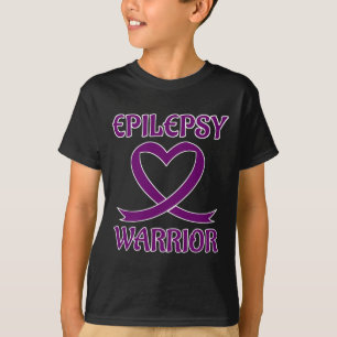 Epilepsy Warrior Purple Heart Ribbon Awareness  T-Shirt