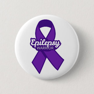 Epilepsy Warrior Purple Ribbon Epilepsy Awareness 6 Cm Round Badge