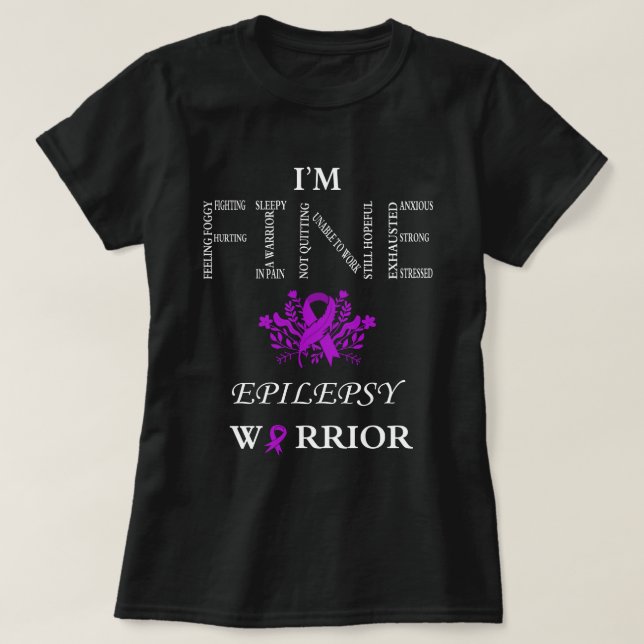 epilepsy warrior shirt  (Design Front)