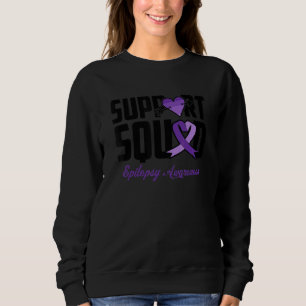 Epilepsy Warrior Support Purple Ribbon Epilepsy Aw Sweatshirt