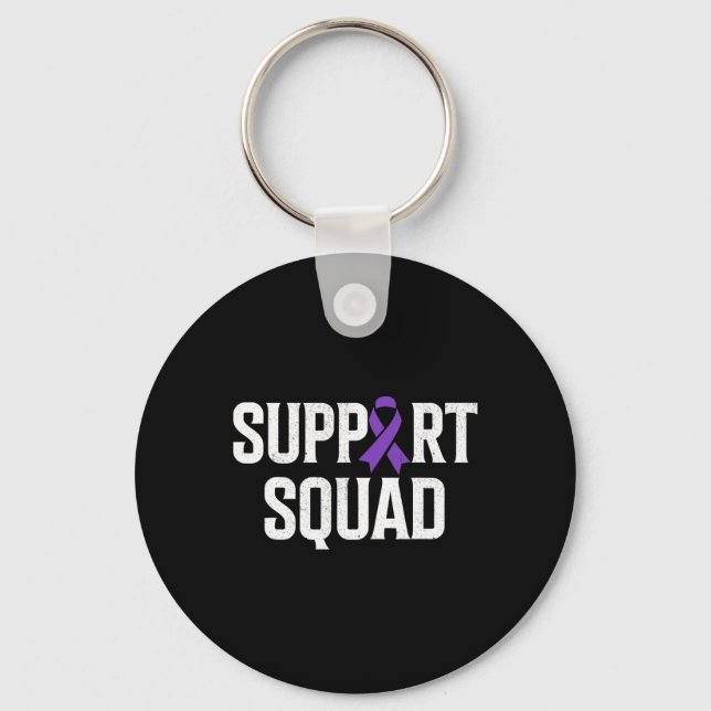 Epilepsy Warrior Support Squad Support Epilepsy Aw Key Ring (Front)