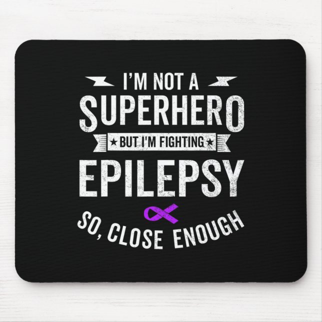 Epilepsy Warrior Survivor Awareness Support Purple Mouse Pad (Front)
