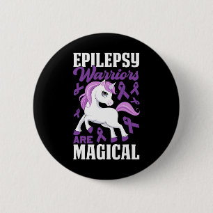 Epilepsy Warriors Are Magical Purple Ribbon and Un 6 Cm Round Badge