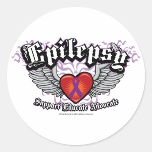 Epilepsy Wings Classic Round Sticker