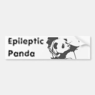 Epileptic Panda Bumper Sticker