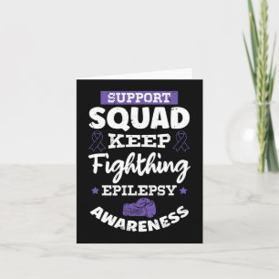 Epileptic Warrior and Purple Ribbon Epilepsy Awar Card